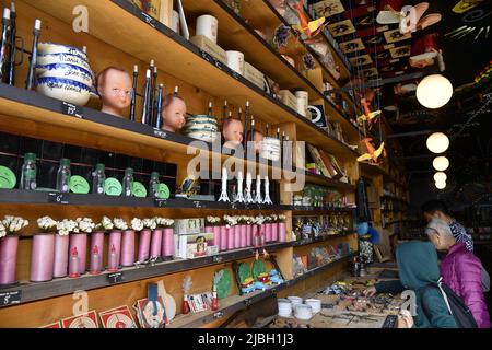 Antiques on display at Marché aux Puces de Saint-Ouen Flea Market - Paris - France Stock Photo