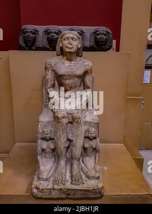 Cairo, Egypt - December 17, 2021: Detail from Egyptian Museum in Cairo, Egypt. It is founded at 1902 and have more than 120.000 ancient Egyptian items Stock Photo