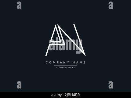 AN LETTER LOGO DESIGN VECTOR TEMPLATE Stock Vector