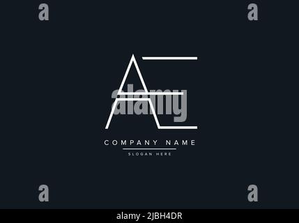 AE LETTER LOGO DESIGN VECTOR TEMPLATE Stock Vector