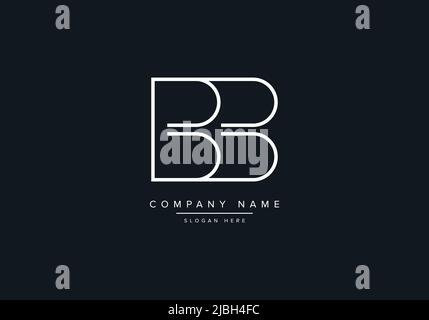 BB LETTER LOGO DESIGN VECTOR TEMPLATE Stock Vector