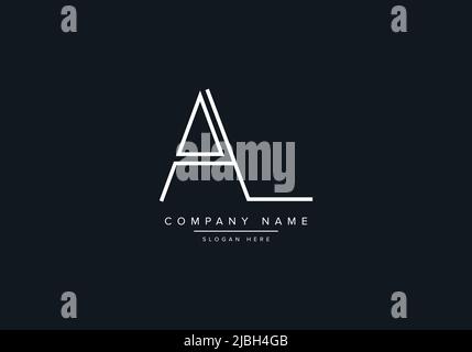 AL LETTER LOGO DESIGN VECTOR TEMPLATE Stock Vector
