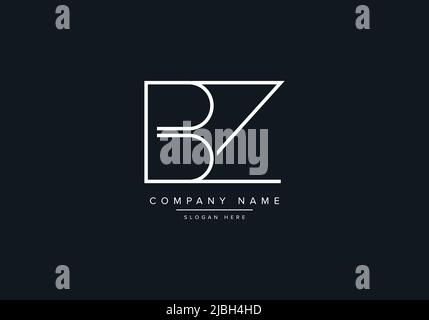 BZ LETTER LOGO DESIGN VECTOR TEMPLATE Stock Vector