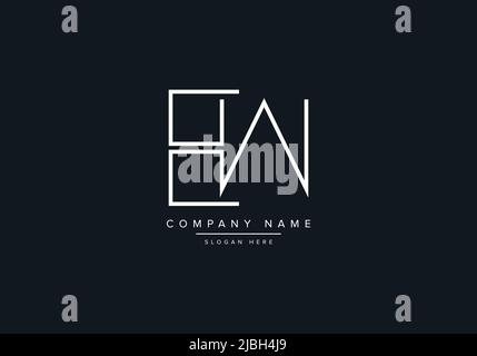 EW LETTER LOGO DESIGN VECTOR TEMPLATE Stock Vector