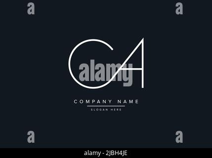 CA LETTER LOGO DESIGN VECTOR TEMPLATE Stock Vector
