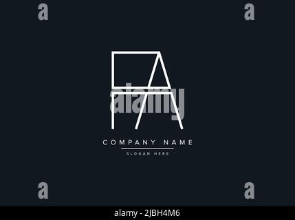 FA LETTER LOGO DESIGN VECTOR TEMPLATE Stock Vector