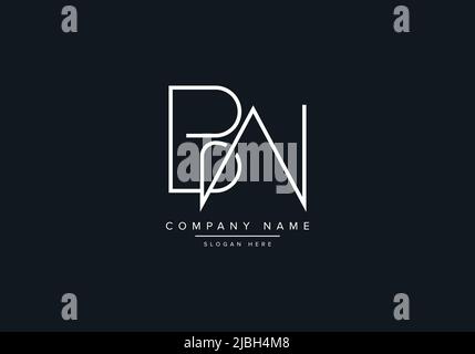 BW LETTER LOGO DESIGN VECTOR TEMPLATE Stock Vector