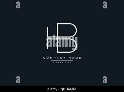 HB LETTER LOGO DESIGN VECTOR TEMPLATE Stock Vector