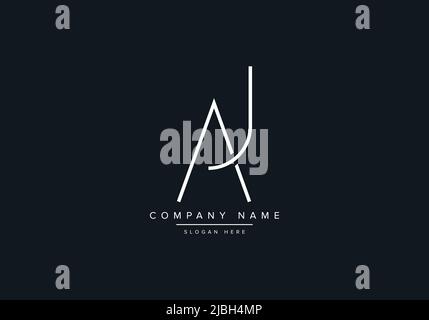 AJ LETTER LOGO DESIGN VECTOR TEMPLATE Stock Vector