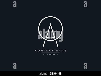 OA LETTER LOGO DESIGN VECTOR TEMPLATE Stock Vector