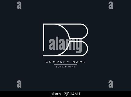 DB LETTER LOGO DESIGN VECTOR TEMPLATE Stock Vector