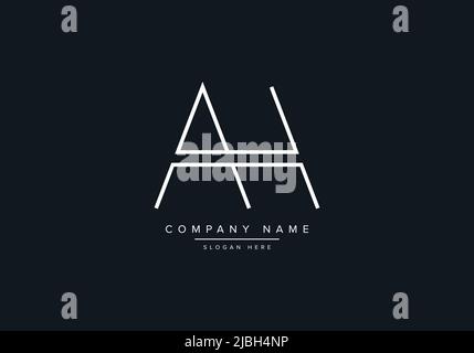 AH LETTER LOGO DESIGN VECTOR TEMPLATE Stock Vector