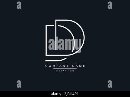 DD LETTER LOGO DESIGN VECTOR TEMPLATE Stock Vector