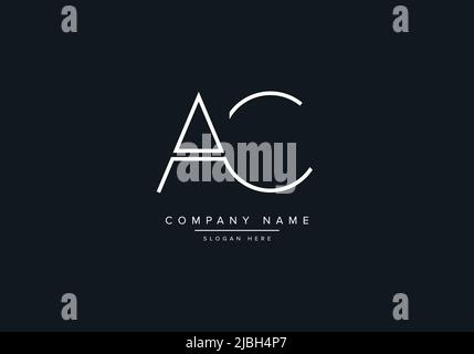 AC LETTER LOGO DESIGN VECTOR TEMPLATE Stock Vector