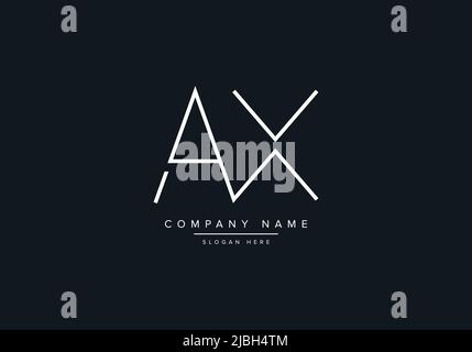 AX LETTER LOGO DESIGN VECTOR TEMPLATE Stock Vector