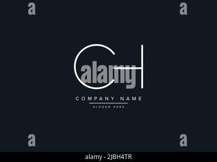 CH LETTER LOGO DESIGN VECTOR TEMPLATE Stock Vector