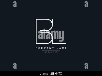 BL LETTER LOGO DESIGN VECTOR TEMPLATE Stock Vector