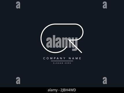 CR LETTER LOGO DESIGN VECTOR TEMPLATE Stock Vector