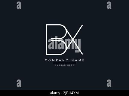 BX LETTER LOGO DESIGN VECTOR TEMPLATE Stock Vector