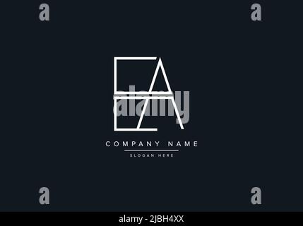 EA LETTER LOGO DESIGN VECTOR TEMPLATE Stock Vector
