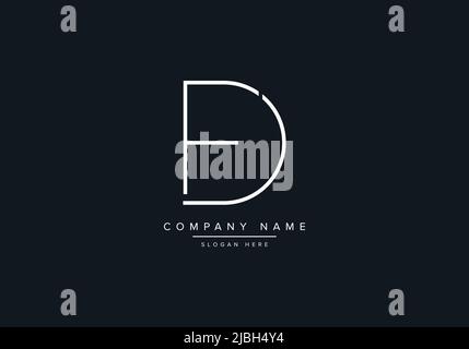 DF FD LETTER LOGO DESIGN VECTOR TEMPLATE Stock Vector