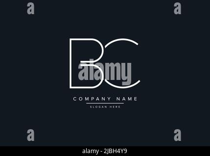 BC LETTER LOGO DESIGN VECTOR TEMPLATE Stock Vector