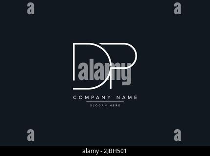 DP LETTER LOGO DESIGN VECTOR TEMPLATE Stock Vector