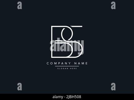 BS LETTER LOGO DESIGN VECTOR TEMPLATE Stock Vector