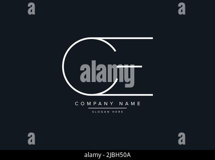 CE LETTER LOGO DESIGN VECTOR TEMPLATE Stock Vector