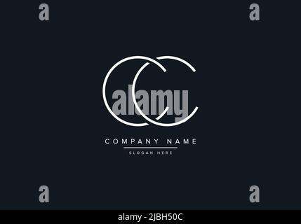 CC LETTER LOGO DESIGN VECTOR TEMPLATE Stock Vector