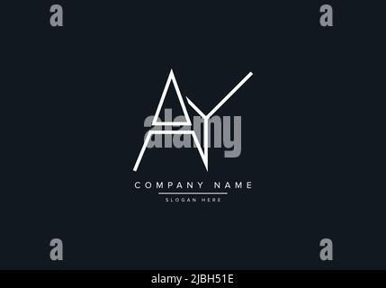 AY LETTER LOGO DESIGN VECTOR TEMPLATE Stock Vector