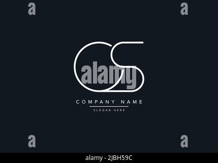 monogram OS alphabet  initial line art logo vector, initial logo, logo, logo vector, alphabet, monogram, monogram vector Stock Vector