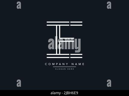 monogram IE alphabet  initial line art logo vector, initial logo, logo, logo vector, alphabet, monogram, monogram vector Stock Vector