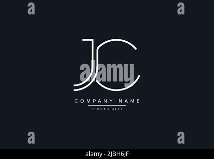 alphabet letters monogram icon logo JC Stock Vector