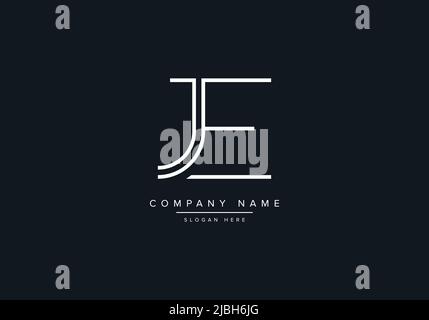 alphabet letters monogram icon logo JE Stock Vector