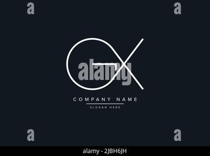 alphabet letters monogram icon logo GX Stock Vector
