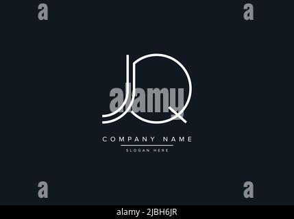 alphabet letters monogram icon logo JQ Stock Vector