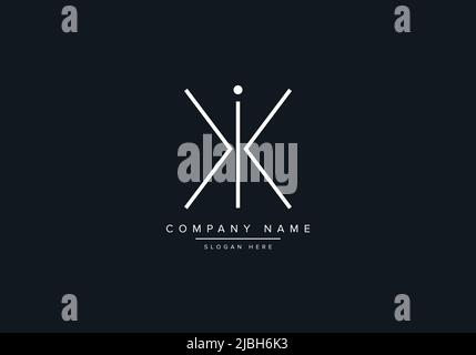 alphabet letters monogram icon logo IX Stock Vector