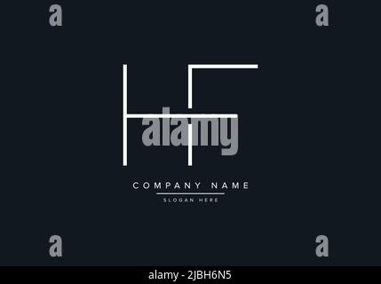 alphabet letters monogram icon logo HF Stock Vector