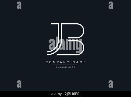 alphabet letters monogram icon logo JB Stock Vector