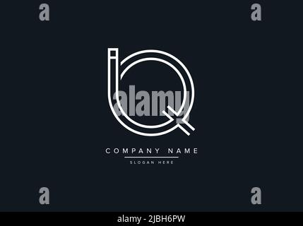 alphabet letters monogram icon logo IQ Stock Vector