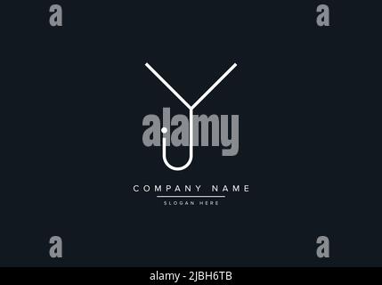 alphabet letters monogram icon logo IY Stock Vector