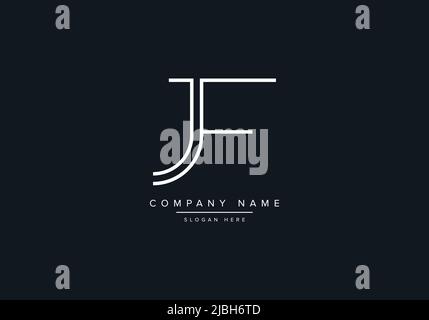 alphabet letters monogram icon logo JF Stock Vector