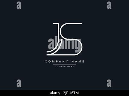 alphabet letters monogram icon logo JS Stock Vector