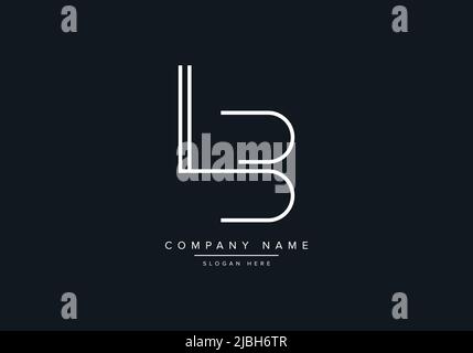 alphabet letters monogram icon logo LB Stock Vector