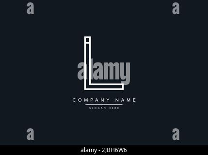 alphabet letters monogram icon logo IL Stock Vector