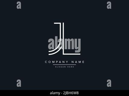 alphabet letters monogram icon logo JL Stock Vector