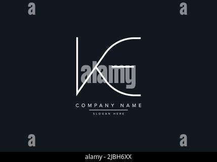 alphabet letters monogram icon logo KE Stock Vector