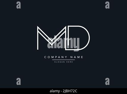 alphabet letters monogram icon logo MD Stock Vector