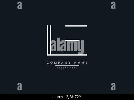 alphabet letters monogram icon logo LE Stock Vector